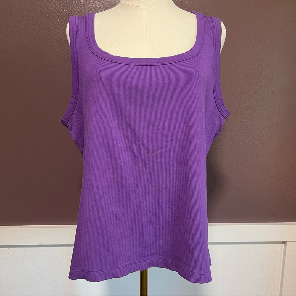 Chico’s Purple Ribbed Tank